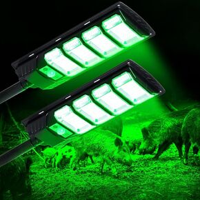 Hog Lights for Night Hunting - 2Pack Green Hog Hunting Lights, 10000LM Ultra Bright with Remote Control and Motion Sensor, Ideal Waterproof Green Light for Hunting Hogs Deer Coyotes Varmints