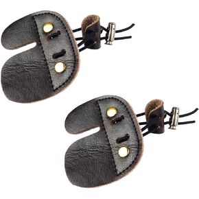 2 Pack Leather Archery Finger Tabs Archery Finger Guard for Shooting Practice Gear,Right Hand