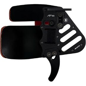 DEERACE Archery Finger Tab Genuine Leather with Aluminum Plate Adjustable Finger Guard, Protective Gear for Recurve Bow
