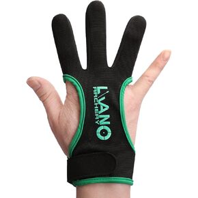 LWANO Archery Gloves Leather Practice Hunting Three Finger Protector for Youth Adult Beginner
