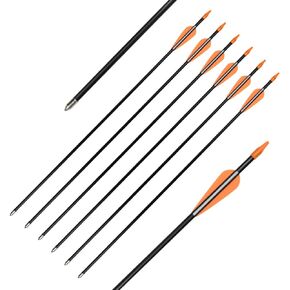 Elong Fiberglass Arrows Archery 24 26 28 30Inch Target Shooting Practice Safetyglass Recurve Bows Suitable for Youth Children Woman Beginner