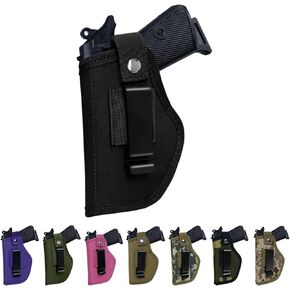 Universal Gun Holsters for Men Women, IWB/OWB 9mm Holsters for Pistols Right Left, 380 Gun Holster, Concealed Carry Holster Fits S&W M&P Shield Glock 17 19 26 27 42 43 Revolver, Similar Handguns