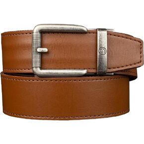 Nexbelt Tactical Ratchet EDC Rogue Gun Belt - OWB or IWB Gun Belt for Men with up to 50" Waist - Leather Belt with Nylon Sweat Resistant Backing - CCW Belt with 1 1/2" Width Strap - Walnut