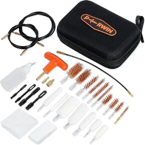 Universal Gun Cleaning Kit 30 in 1 Handgun Rifle Pistol Shotgun Cleaning Kit for .22 .357/.38/9mm .40 .45 Caliber with Zippered Carring C