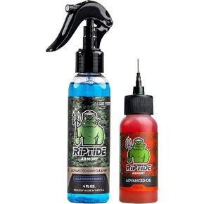 Riptide Armory Advanced Gun Cleaner & Gun Oil Kit - Cleans, Lubes, Protects Targeted Long-Lasting Formula - Nano Coat Technology - Veteran Founded & Formulated by Former US Navy Seal