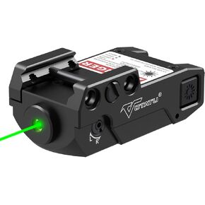 Votatu H3L-G Green Laser Sight, Aluminum Ultra Low Profile Picatinny Mount Green Dot Sight, Strobe Mode Available, Magnetic USB Rechargeable and Ambidextrous Control