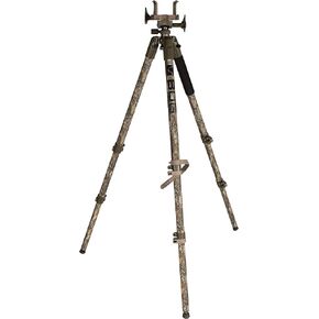 BOG DeathGrip Realtree Excape Camo Tripod with Durable Aluminum Frame, Lightweight, Stable Design, Bubble Level, Adjustable Legs, and Hands-Free Operation for Hunting, Shooting, and Outdoors