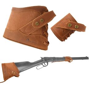 WAYNE'S DOG Slip-On Recoil Pad for Rifle Shotgun, No Drill Leather Barrel Mount Gun Stock Buttstock Extension Pads