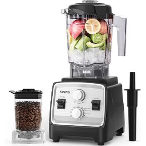 Aeitto Blender, Blenders for Kitchen with 1800W Motor, 68Oz. Large Capacity, 2-in-1 Blender & Grinder Combo, BPA-Free Countertop Professional Blender for Smoothies, Ice Crush, Frozen Drinks, Silver