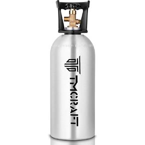 TMCRAFT 10lb CO2 Tank, High Strength Aluminum Alloy Cylinder with CGA-320 Valve, DOT Approved Cylinder for Kegerator kit and Draft Beer Dispensing