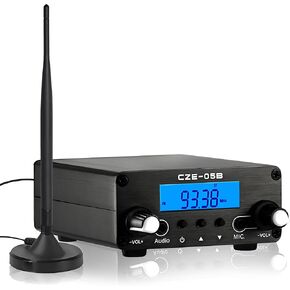 FM Transmitter for Church Drive-in Movie Long Range Stereo Transmitter for Parking Lot, Lights Show Fireworks Display,School, Supermarket Events