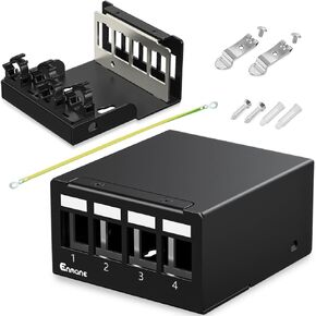 Patch Panel 12 Port Blank Keystone Patch Panel STP&UTP Compatible with LC/SC/ST/FC/USB/HDMI Keystone Jack for Desk Mount& Wall Mount
