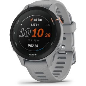 Garmin Forerunner® 255S, Smaller GPS Running Smartwatch, Advanced Insights, Long-Lasting Battery, Powder Gray (Renewed)