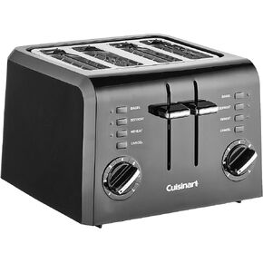 Cuisinart CPT-142BK 4-Slice Compact Plastic Toaster, Black