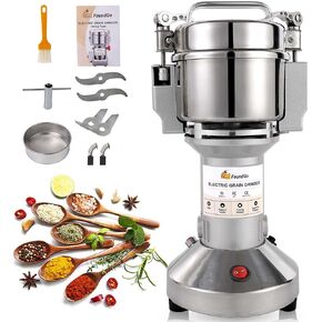 FoundGo 150g Grain Mill Electric Grinder Cereals Pulverizer Spice Grinding Powder Machine Corn Flour Grinders for Dry Spices Seeds Herbs Grains Coffee Rice Pepper, Commercial Grade