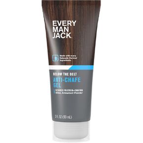 Every Man Jack Anti Chafe Gel for Men - Chafing & Friction Protection for Daily Comfort - Made w/Naturally Derived Ingredients Like Silica & Arrowroot Powder - Unscented - 3 Fl Oz (1 Pack)
