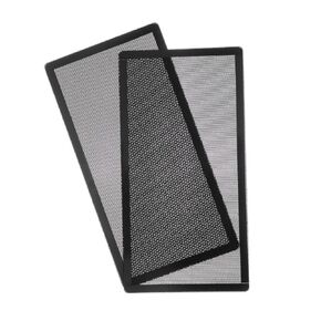 287mm 140mm x 2 PC Fan Dust Mesh Filter 11.3inch x 5.79inch PVC Computer PC Case Dust Proof Filter Cover Magnetic Black 2-Pack
