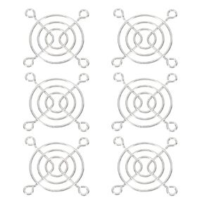 PATIKIL 80mm Fan Finger Grill, 6 Pack 304 Stainless Steel Grill Protector Guard Fan Protective Cover for 80mm Exhaust Fans Equipment Computer DIY