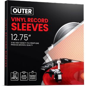 120 Pack Vinyl Outer Sleeves – 12.75-inch Vinyl Record Sleeves – 3mil Thick Vinyl Record Storage Outer Sleeves for Vinyl Records – Anti-Static Vinyl Record Sleeves Outer, Dust, Moisture Protection