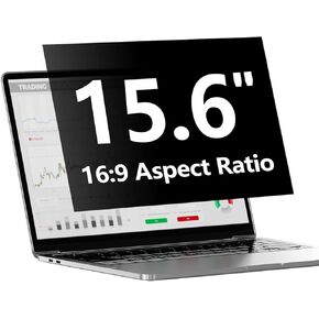 Laptop Privacy Screen Protector 15.6 Inch with Hp Dell Acer Asus Samsung LG and More, Removable Security Shield Filter for 16:9 Aspect Ratio Portable Monitor Like MSI and More (15.6" Diagonal 16:9 1 Pack)