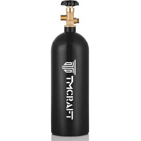 TMCRAFT 5lb CO2 Tank, High Strength Aluminum Alloy Cylinder with CGA-320 Valve, DOT Approved Cylinder for Kegerator kit and Draft Beer Dispensing (Black Glossy Coating)