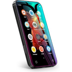 TIMMKOO 72GB MP3 Player with Bluetooth, 4.0" Full Touchscreen Mp4 Mp3 Player with Speaker, Portable HiFi Sound Mp3 Player with Bluetooth, Voice Recorder, E-Book, Supports up to 512GB TF Card (Black)