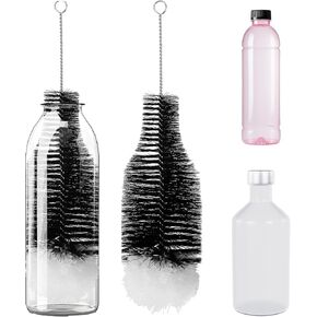 Bottle Brush for Sodastream Bottle, Soda Bottle Cleaning Brush with Gentle & Anti-Scratch Bristles Bottle Cleaner Bottle Washing Brush for Soda Bottles