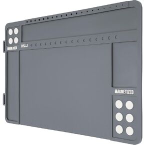 Pistol Gun Cleaning Mat, Premium Gun Cleaning Pad Magnetic with Organizer Parts Tray, Anti-Slip Rubberized Pistol Gun Mat, Protective Workbench Mat for Pistol Cleaning (16.5"x 10.43")