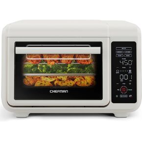 Chefman EasyAir 15 Qt. Air Fryer & Countertop Oven for Quick & Healthy Meals, Bake, Broil, Air Fry, Toast, and Bagel Functions, 450°F Max Temp, 4 Slice Toaster Oven Air Fryer Combo – Black