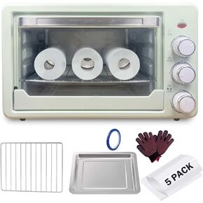 Sublimation Oven Machine, 22L 110V 1500W Convection Oven for Sublimation Blanks Mugs Tumblers Cups Water Bottles Bulk Printing with Heat Resistant Tape, Oven Glove and Shrink Wrap.
