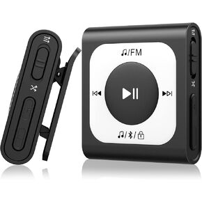 مشغل 64 جيجابايت MP3 مع Bluetooth ، مشغل موسيقى AGPTEK A51PL مع راديو FM ، خلط ورق اللعب ، لا حاجة للهاتف ، للرياضة (أسود) in Kuwait