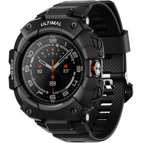 ULTIMAL Bands Compatible with Samsung Galaxy Watch Ultra 47mm band with case for Men, Rugged Sports Case Protective for Galaxy Watch Ultra Black