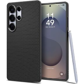 الهواء السائل Spigen المصمم لـ Galaxy S25 Ultra Case (2025) [بدون حلقة مغناطيس] ، [حماية من الدرجة العسكرية] - أسود غير لامع