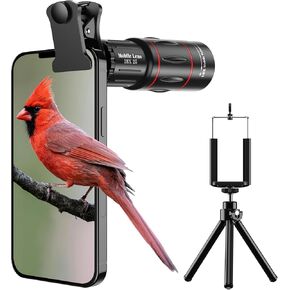 18X Telephoto Lens, Hight Power Telephoto Phone Lens with Tripod, Mobile Cell Lens Attachment for Android & iPhone, Samsung and Most Smartphone