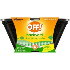 OFF! Triple Wick Scented Citronella Candle Bucket, Outdoor Candle, Burn Time up to 50 Hours, Provides Ambiance and a Gentle Glow for Outdoor Occasion , 23 oz (Pack of 6)