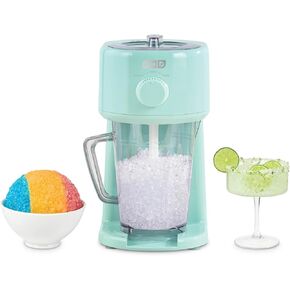 Dash Deluxe Shaved Ice & Sushy Maker with Serving Pitcher, 1L, Multi-Purpose Ice Shaver Machine for Homemade Shaved Ice, Snow Cones, Slushies, Cocktails & More - Aqua