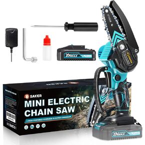 Saker Mini Chainsaw,Portable Electric Chainsaw Cordless,Handheld Chain Saw Pruning Shears Chainsaw for Tree Branches,Courtyard,Household and Garden Gifts for Men Dad Husband Women