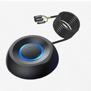 TUMASTER PC Power Button Desktop PC Computer Case Power Switch On Off Key HDD Push Computer Host Button Supply Supplies with 1.8m Cables