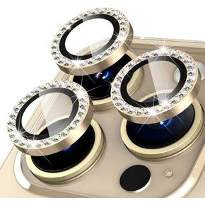 Camera Lens Protector for iPhone 16 Pro/16 Pro Max Bling Individual Metal Diamond Ring 9H Hardness Scratchproof Protector, Stylish Phone Accessories, Case Friendly [Silver Diamond]