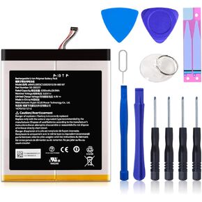 6500mAh 58-000187 Replacement for HD 10 7th Gen 10.1 Battery,Compatible with HD 10 7th Gen 10.1" SL056ZE -2017 HD 10 2017 7th Gen Battery with Professional Replacement Tool Kits