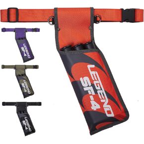 Legend SF4 Field Quiver for Arrows - Beginner-Friendly Arrow Quiver with 3 Arrow Tubes, Durable Right-Handed Archery Quiver with Adjustable Belt Strap, Waist Quiver Arrow Holder for Field Archery