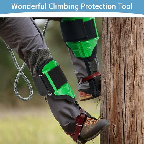 1 Pair Tree Climbing Spikes Arborist Gear Set Equipment with Adjustable Height,Professional Tree Climbing Arborist Gear with Soft Padding, Climbing Kit for Outdoor Tree Work in Saudi Arabia