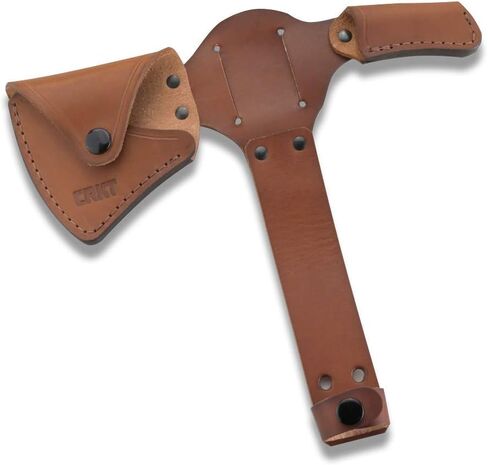 غمد Crkt Woods Kangee Tomahawk: جلد محبب كامل ، لقطات متعددة ، حلقات حزام لحمل آمن من T-Hawk D2735 in Kuwait