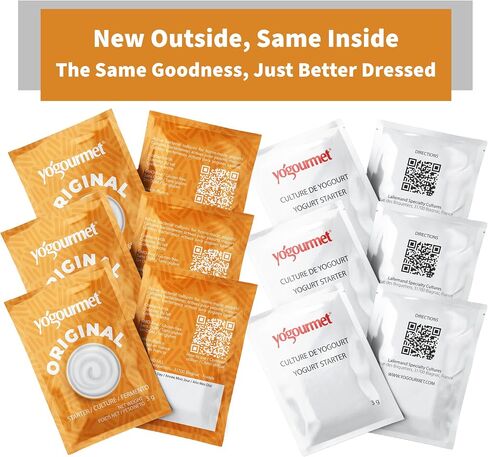 Yogourmet Yogurt Starter (16 Pack Bulk Version) - Make Yogurt at Home - Starter Culture - All Natural, Gluten Free, Kosher, Halal - 3 g Sachets in Saudi Arabia