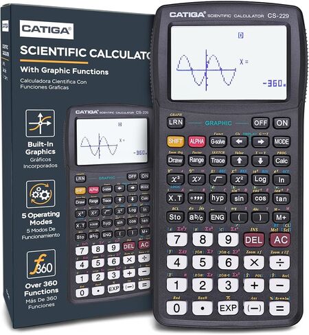 CATIGA CS229 Scientific Calculator with Graphics Functions, Multiple Modes with Intuitive User Interface for Beginners and Advanced Courses in Kuwait