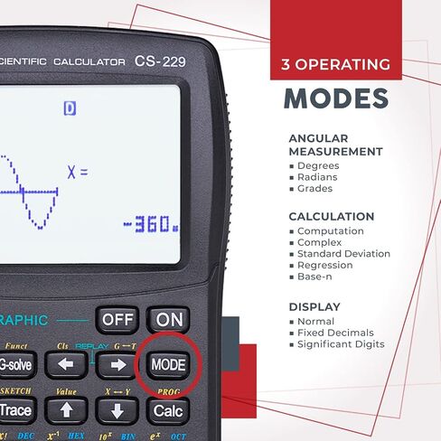 CATIGA CS229 Scientific Calculator with Graphics Functions, Multiple Modes with Intuitive User Interface for Beginners and Advanced Courses in Kuwait