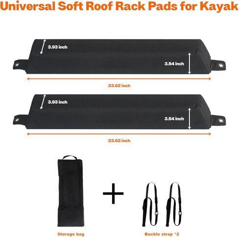 Universal Soft Roof Rack, Cargo Rack, Roof Rack Cushion System, Protector for Kayaks, Surfboards, Canoes, Sups, Snowboards, Rainproof and Dripproof to fit Most Vehicles in Kuwait