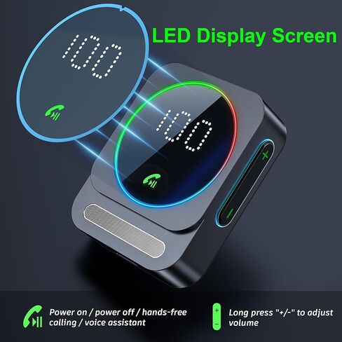 محول Bluetooth Aux ، Sonru Bluetooth 5.3 مستقبل للسيارة ، مستقبل الصوت اللاسلكي لسيارة/سماعات رأس/مكبر صوت سلكية ، مخرجات AUX مزدوجة ، RCA AUX 3.5 ملم. in Kuwait