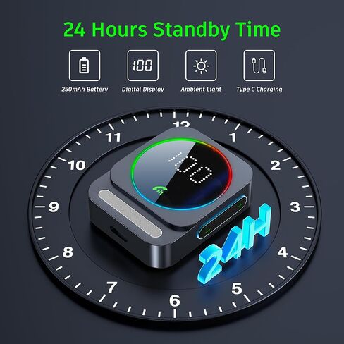 محول Bluetooth Aux ، Sonru Bluetooth 5.3 مستقبل للسيارة ، مستقبل الصوت اللاسلكي لسيارة/سماعات رأس/مكبر صوت سلكية ، مخرجات AUX مزدوجة ، RCA AUX 3.5 ملم. in Kuwait