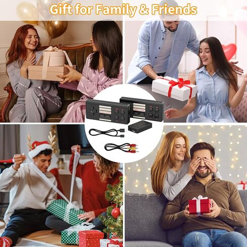 Wireless Retro Game Console, Built-in 620 Video Games Classic Mini Gaming Console with 2 Classic Wireless Controllers, AV Output 8-Bit Game System - Plug and Play in Kuwait